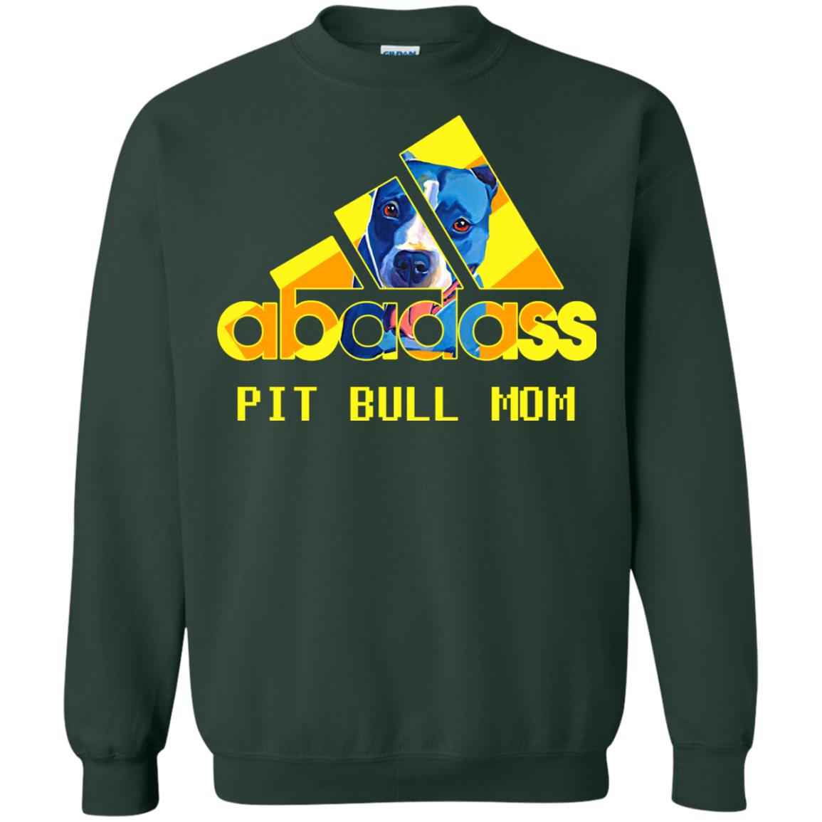 Abadass Pit Bull Mom Mommy Loves Pitbull Shirt Forest Green