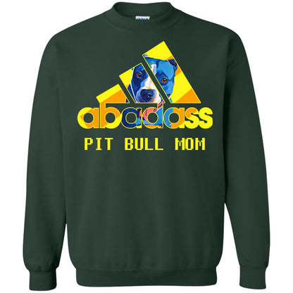 Abadass Pit Bull Mom Mommy Loves Pitbull Shirt Forest Green
