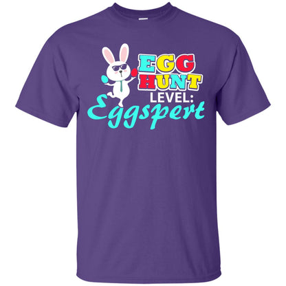 Egg Hunt Level Eggspert Easter Holiday T-shirt Purple