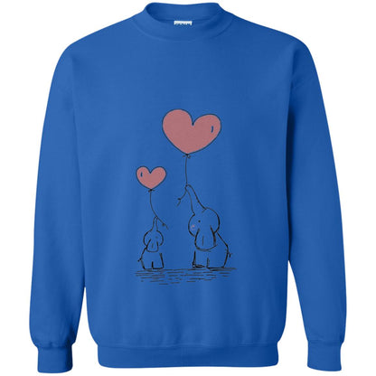Elephants Mom Heart Balloons Family Shirt Royal
