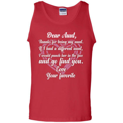 Dear Aunt Thank For Being My Aunt Family T-shirt Red