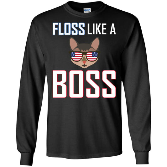 Floss Like A Boss Cat Shirt Black