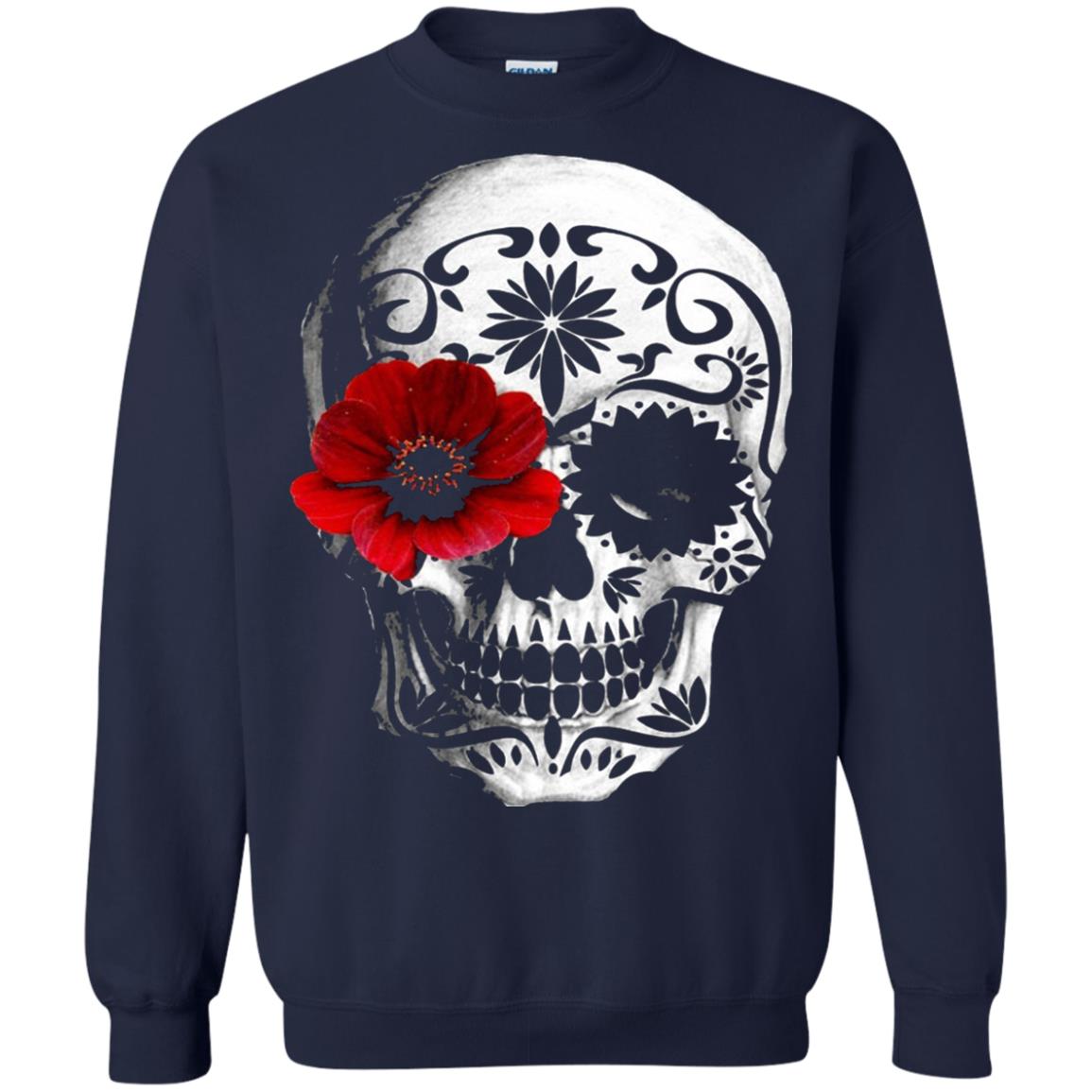 Day Of The Dead Sugar Skull Cinco De Mayo Shirt Navy