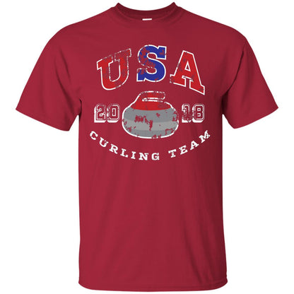 Usa Curling Team 2018 Curling Lover T-shirt Cardinal
