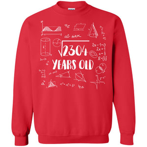 Square Root Of 2304 48th Birthday 48 Years Old Math T-shirtG180 Gildan Crewneck Pullover Sweatshirt 8 oz.