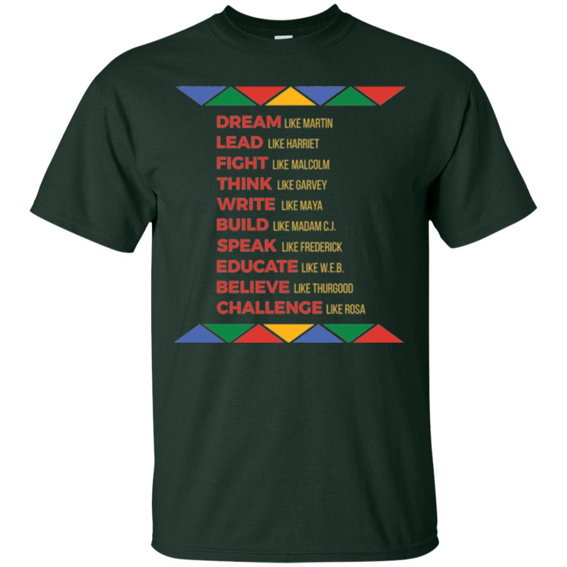 Black History African American Heroes T-shirt Forest