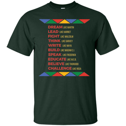 Black History African American Heroes T-shirt Forest