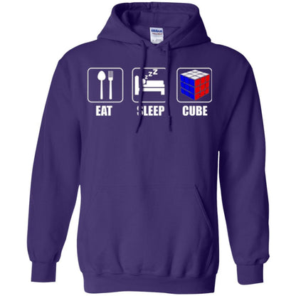 Rubik Lover T-shirt Eat Sleep Cube T-shirt Purple