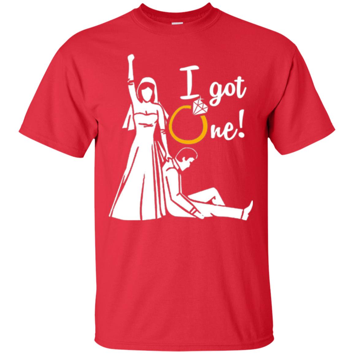 Just Married T-shirt I Got One - Funny Gift For Bride Red