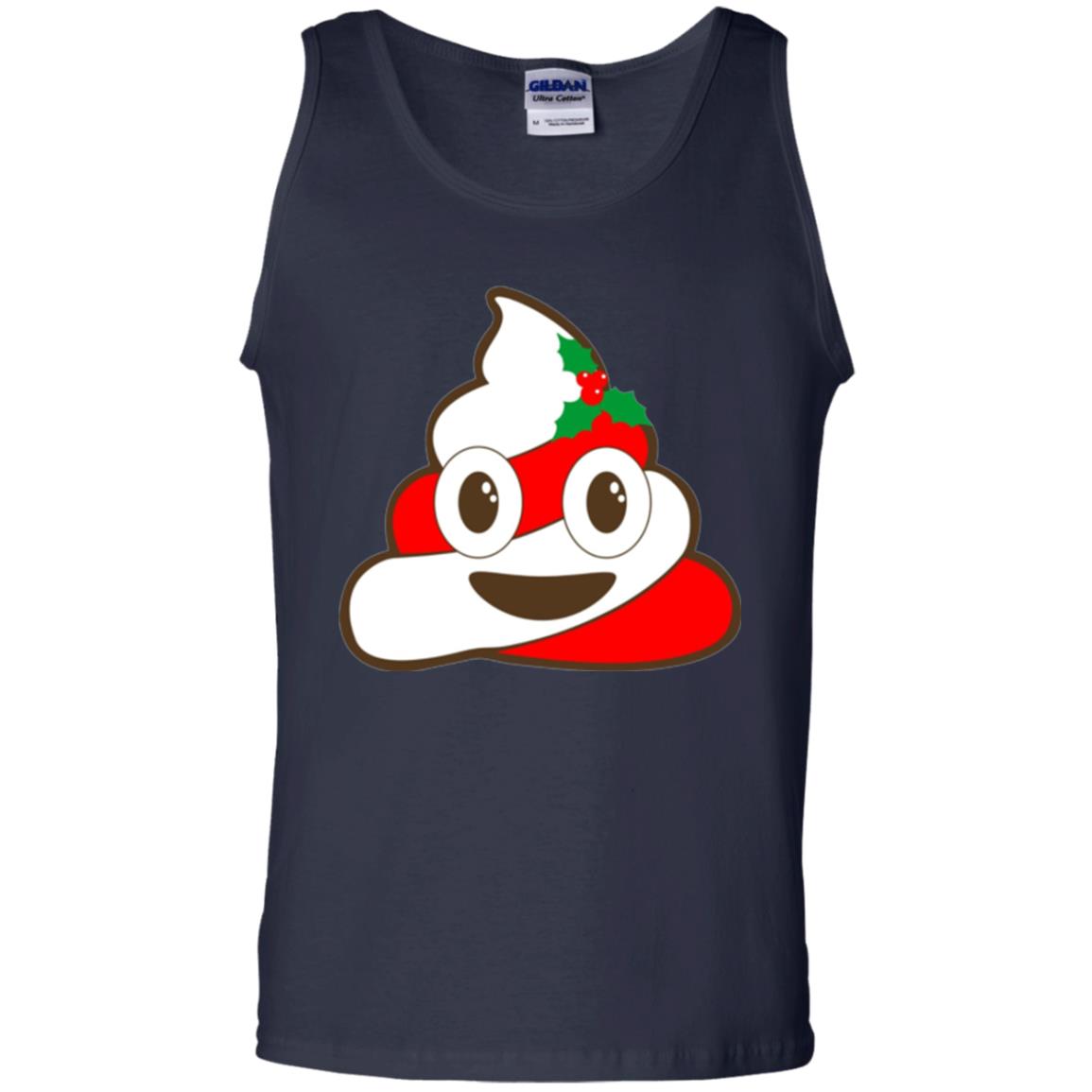 Christmas T-shirt Funny Poop Emojis Navy