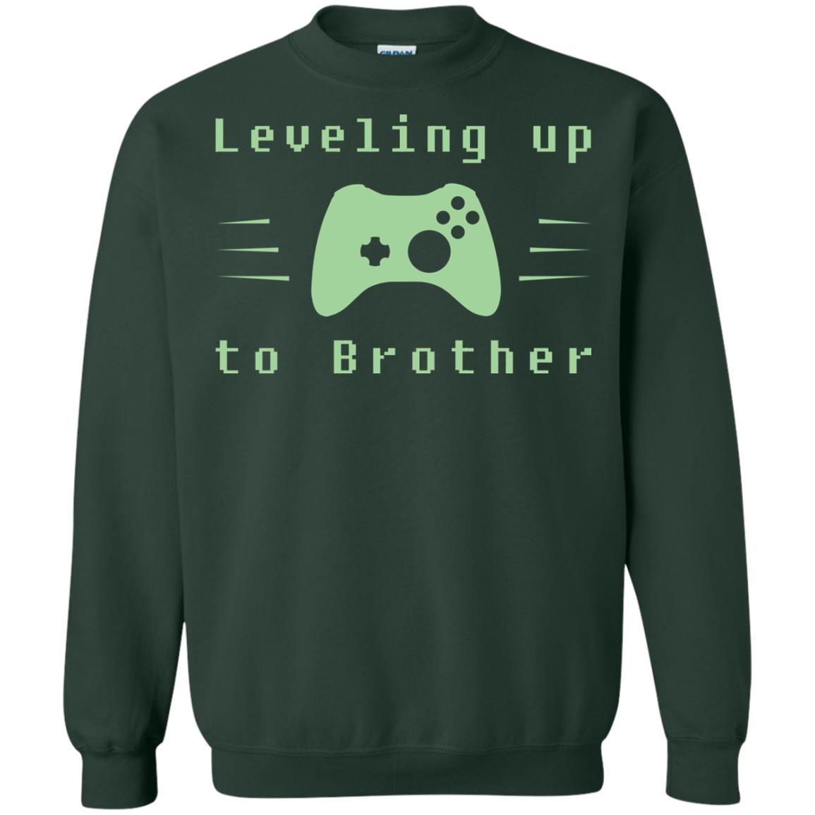 Rata-leveling Up To Brother Gaming Family Shirt Forest Green