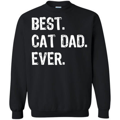 Cat Lover T-shirt Best Cat Dad Ever Black