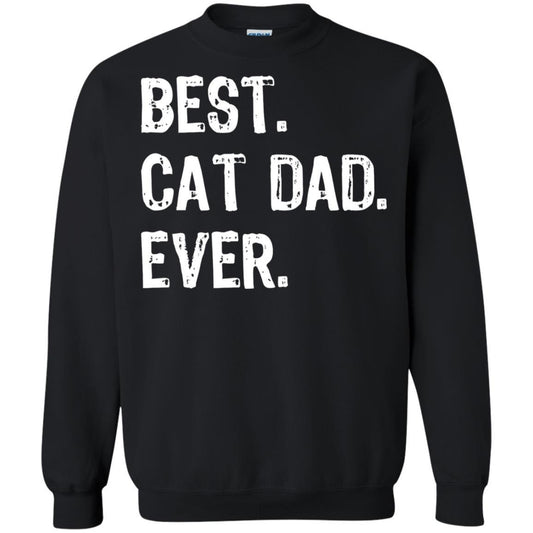 Cat Lover T-shirt Best Cat Dad Ever Black