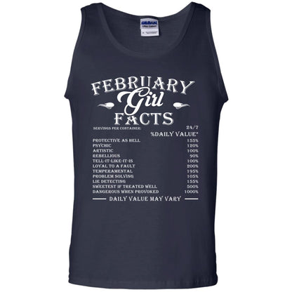 February Girl Facts Facts T-shirt Navy