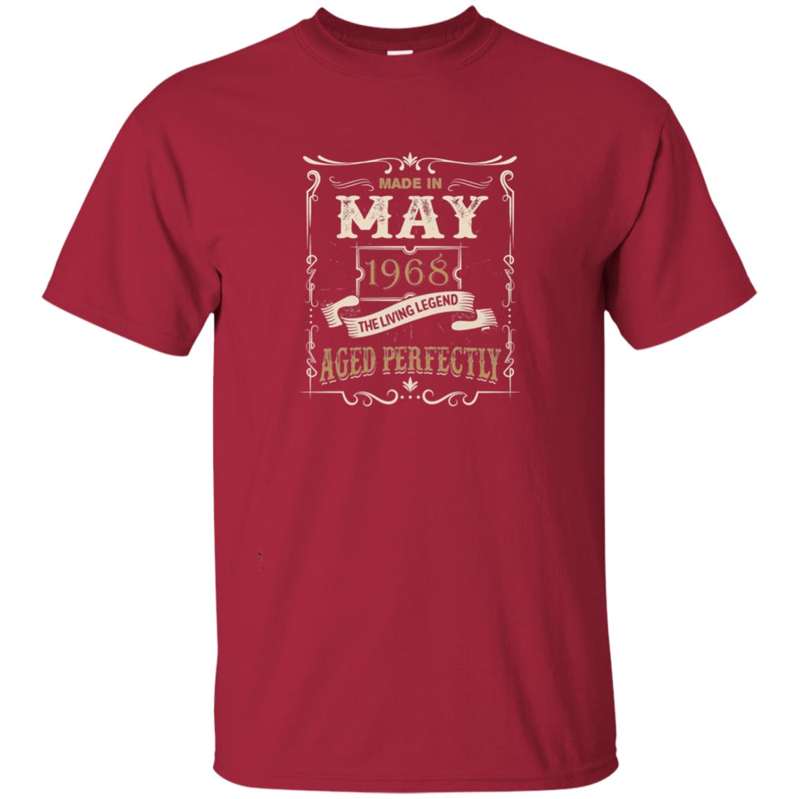 Made In May 1968 The Living Legend 50th Birthday T-shirt Cardinal