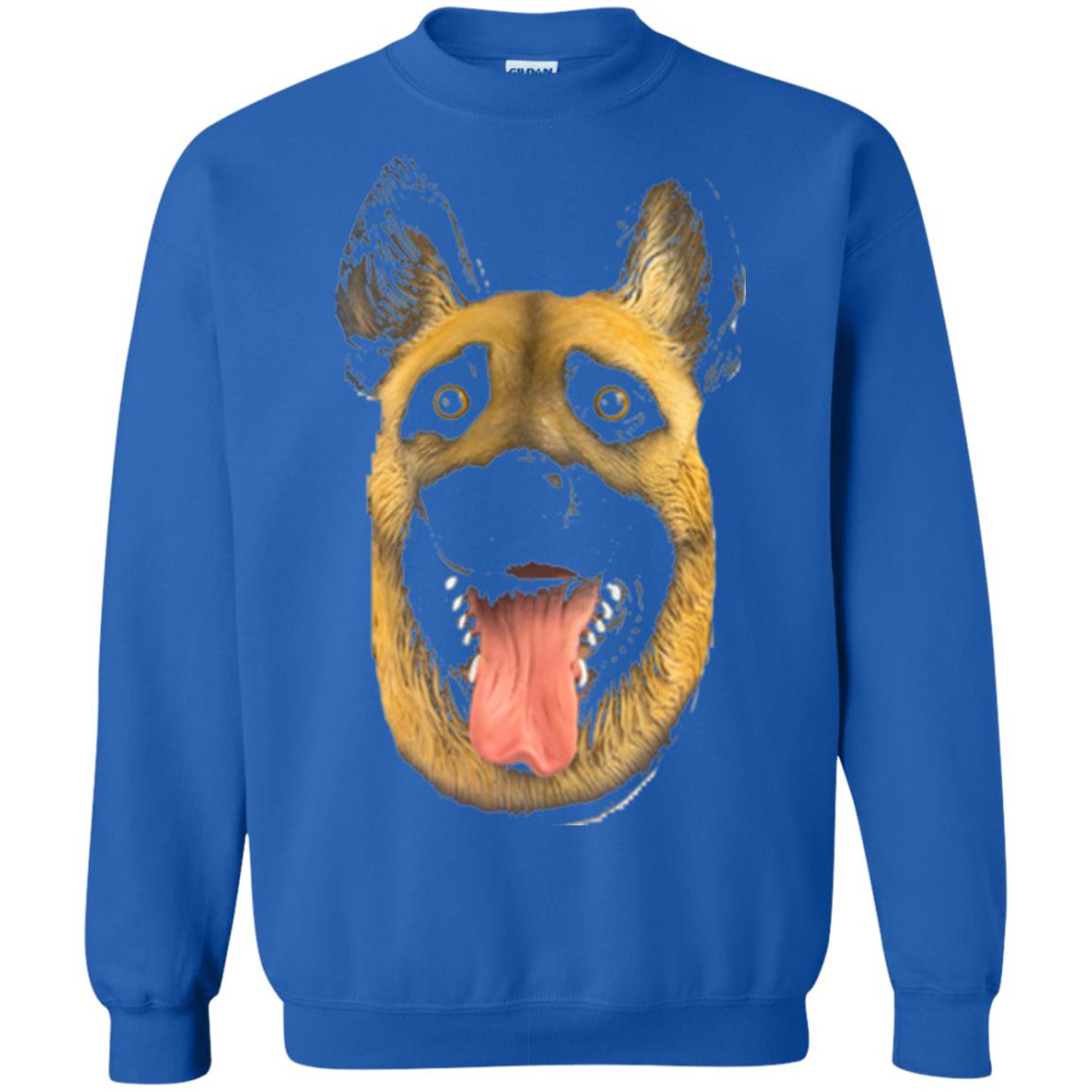 Dog Lover T-shirt Creepy Dog Head T-shirt Royal