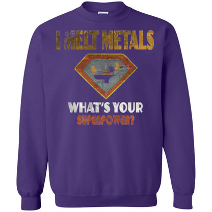 Blacksmith T-shirt I Melt Metals What's Your Superpower Purple
