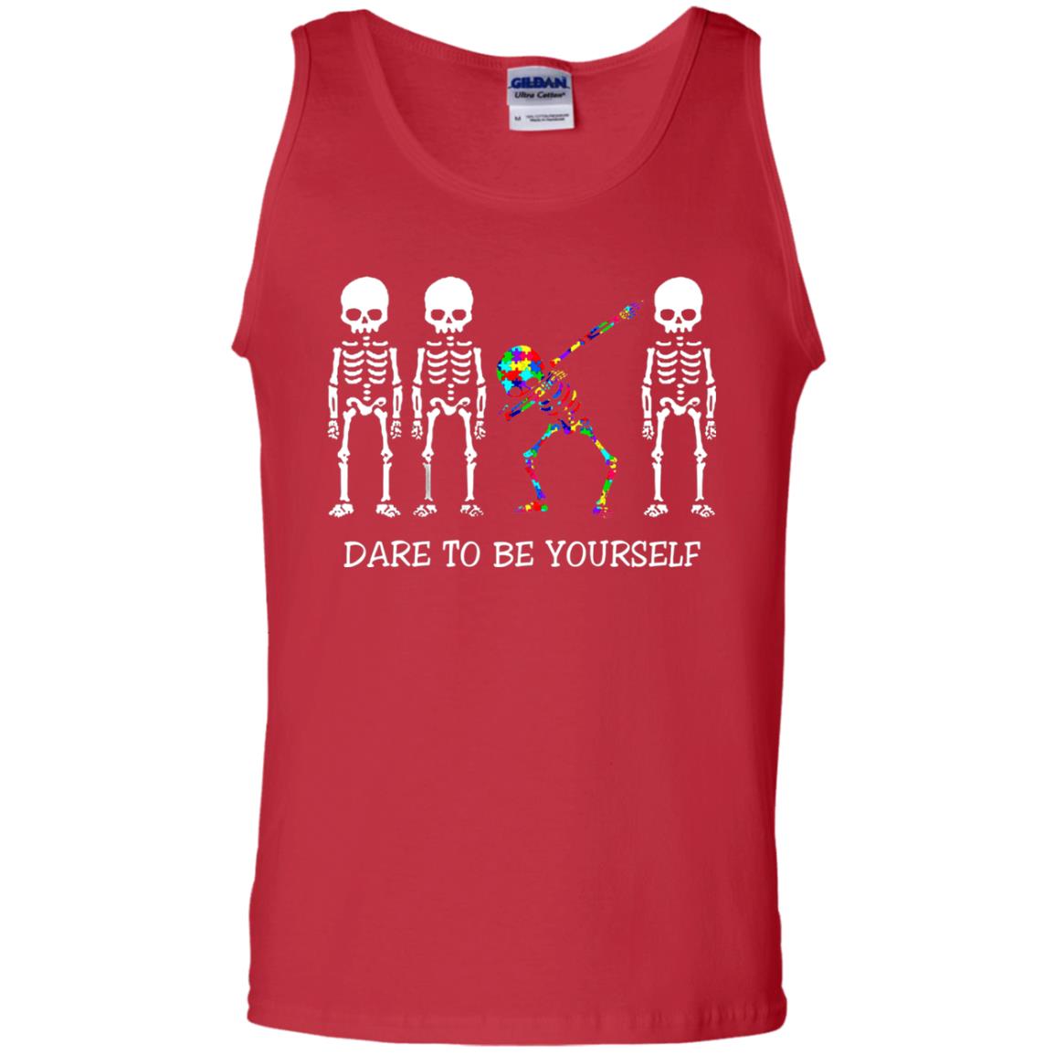 Dare To Be Yourself Autism Awareness T-shirt Red