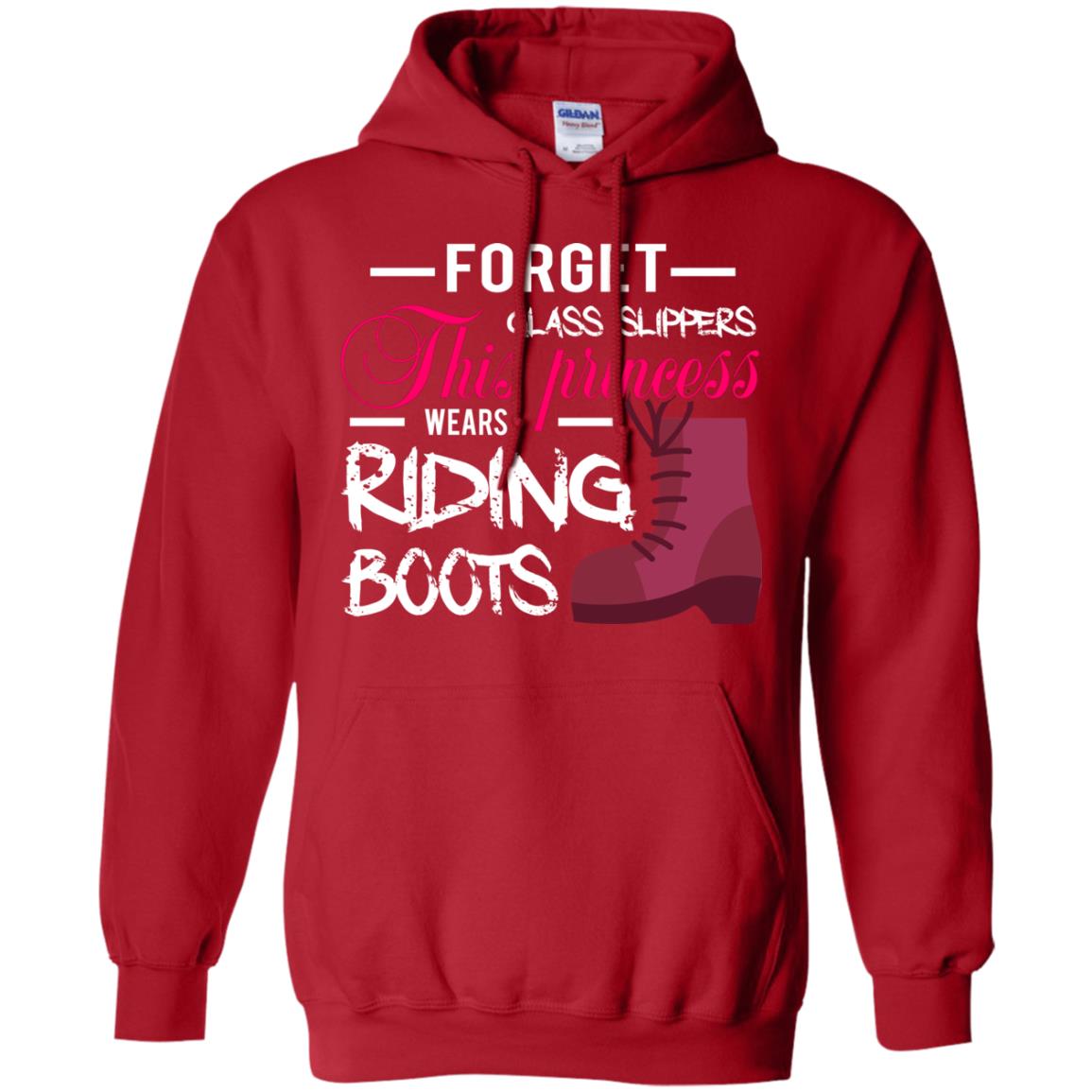 Forget Glass Slippers This Princess Wears Riding Boots Horse Riding T-shirt Red