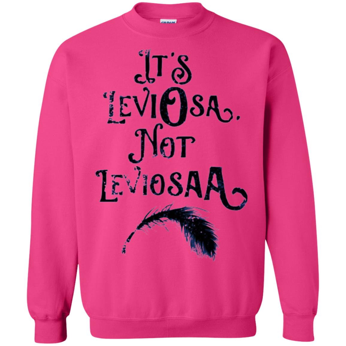 Feather Dirty Black T-shirt It_s Leviosa Not Leviosaa Heliconia