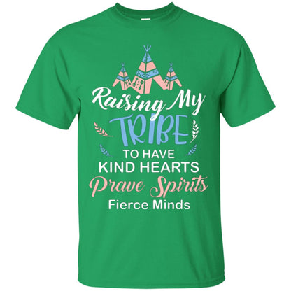 Mommy T-shirt Raising My Tribe To Have Kind Hearts Irish Green