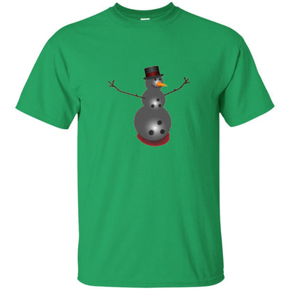 Christmas T-shirt Bowling Ball Snowman Irish Green