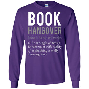 Book Hangover Definition Book Worm Reading Lover T-shirt