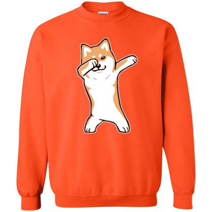 Dog Lover T-shirt Dabbing Shiba Inu Doge Orange