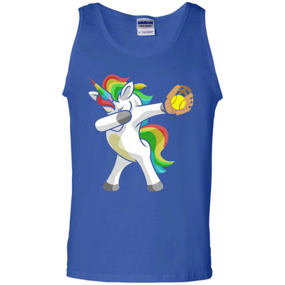Dabbing Unicorn Softball T-shirt Funny Dabbing Royal