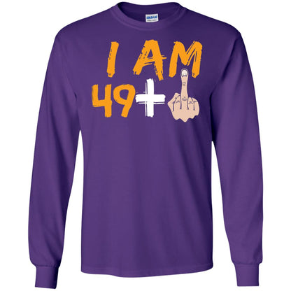 50th Birthday Funny T-shirt I Am 50 Years Old Purple