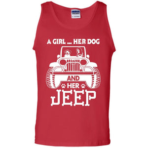 Dog Lover T-shirt A Girl Her Dog And Her Jeep