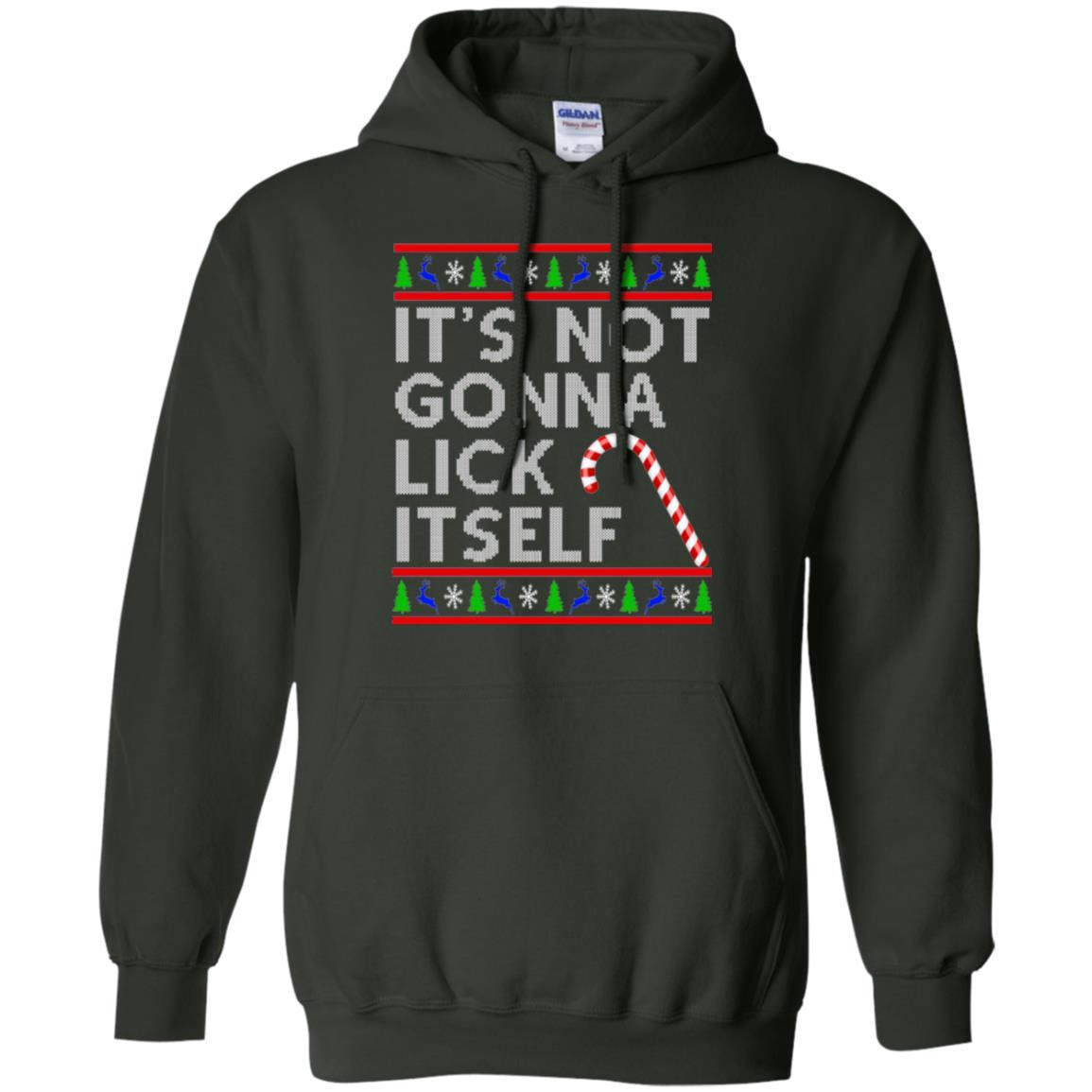 Christmas T-shirt It's Not Gonna Lick Itself Forest Green