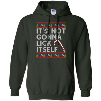 Christmas T-shirt It's Not Gonna Lick Itself Forest Green