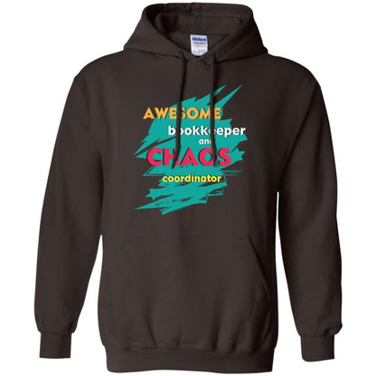 Bookkeeper T-shirt Awesome Bookkeeper And Chaos Coordinator Dark Chocolate