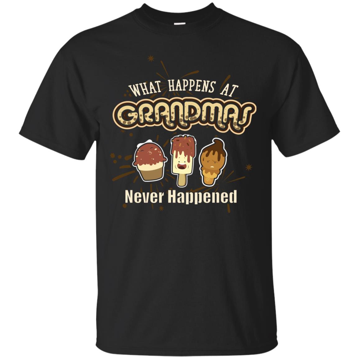What Happens At Grandmas Never Happened Family Shirt Black