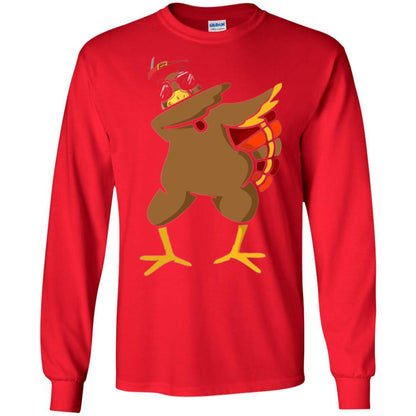 Thanksgiving T-shirt Dabbing Turkey Red