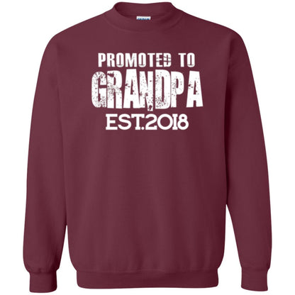 Papa T-shirt Promoted To Grandpa Est 2018 T-shirt Maroon