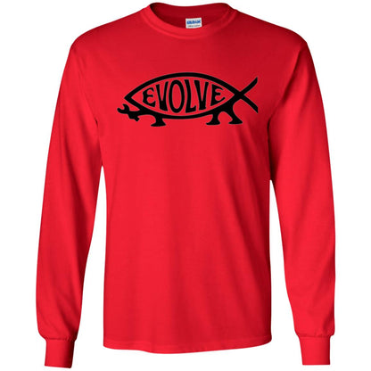 Darwin Evolution Evolve T-shirt Red