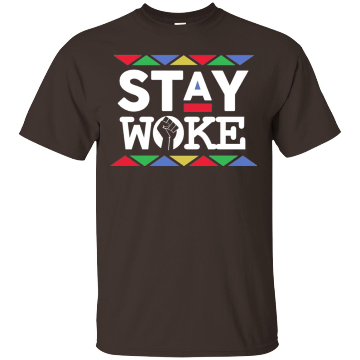 Stay Woke Against Inequality Black Power T-shirt Women_s Rights Dark Chocolate