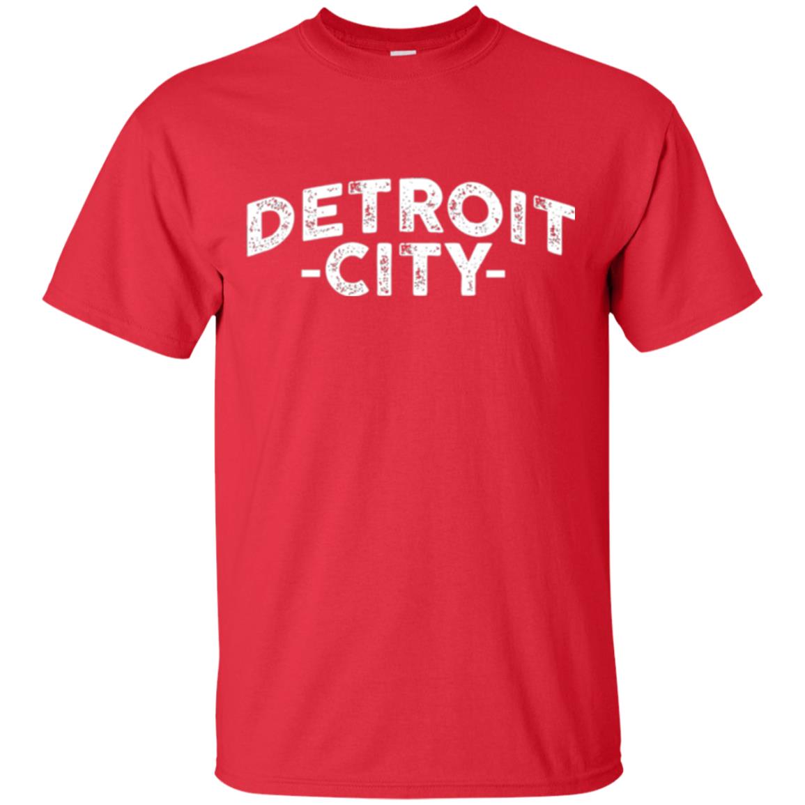 Detroit Michigan T-shirt Red