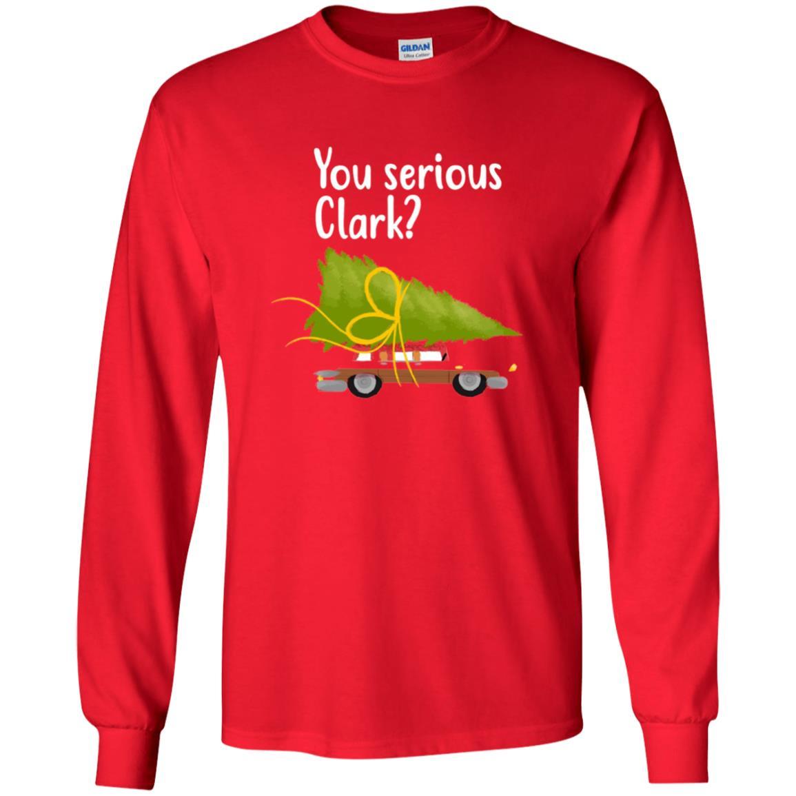 Christmas T-shirt You Serious Clark Red