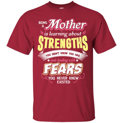 Being A Mom Means Mommy T-shirt Cardinal