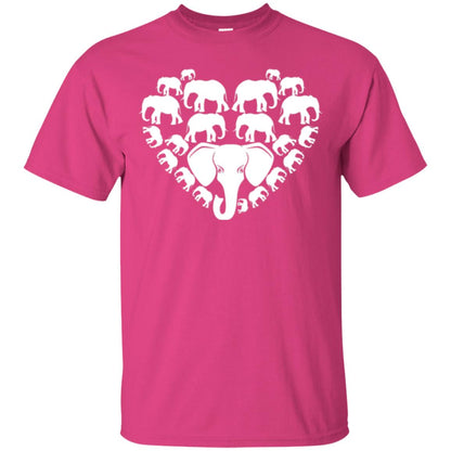 Elephant Lovers T-shirt Special Elephant Heart Heliconia