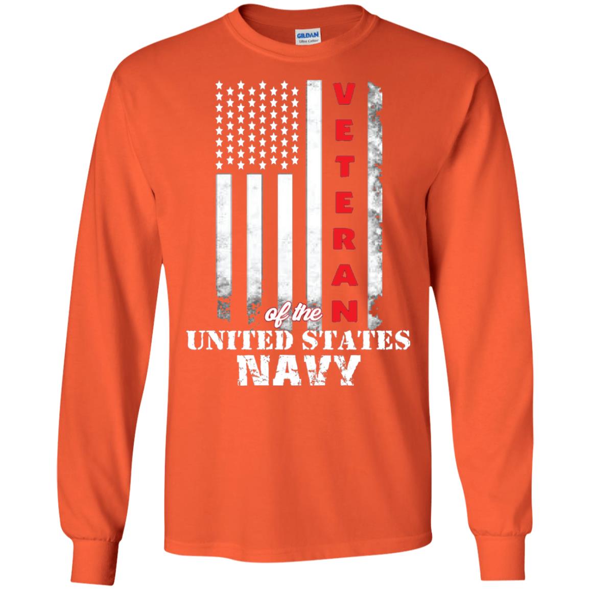 Armed Forces Us Navy Vintage Veteran T-shirt Orange