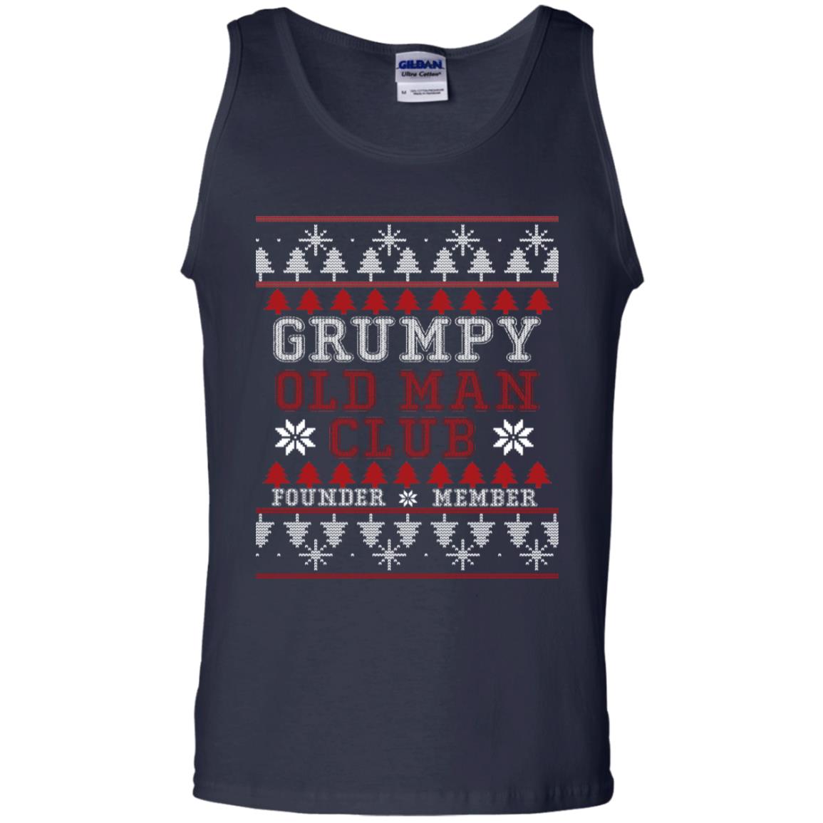 Grumpy Old Man Club Founder Member Ugly Christmas Idea Shirt Navy