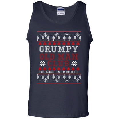 Grumpy Old Man Club Founder Member Ugly Christmas Idea Shirt Navy
