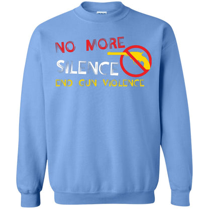 Anti Gun T-shirt No More Silence End Gun Violence Carolina Blue