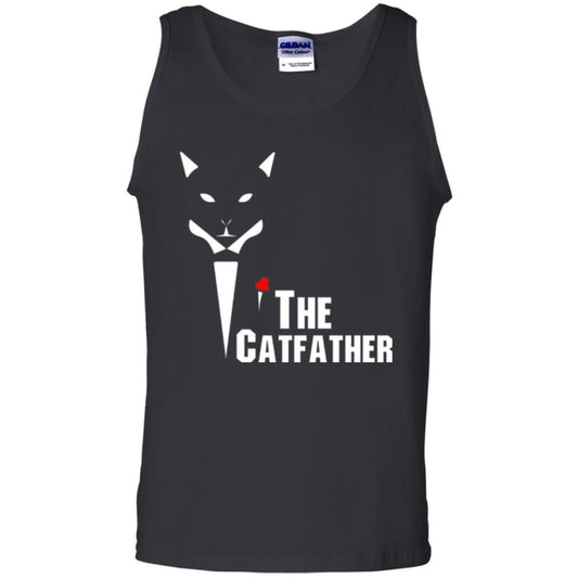 Cat Dad Lover T-shirt The Catfather T-shirt Black