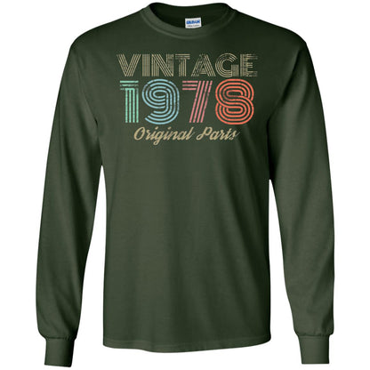 Vintage 1978 T-shirt Retro 70s 40th Birthday Forest Green