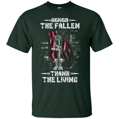 Honor The Fallen Thank The Living Memorial Day Shirt Forest